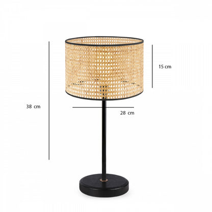 Hazeran Rattan Abajur (28x15x38 cm) - 2