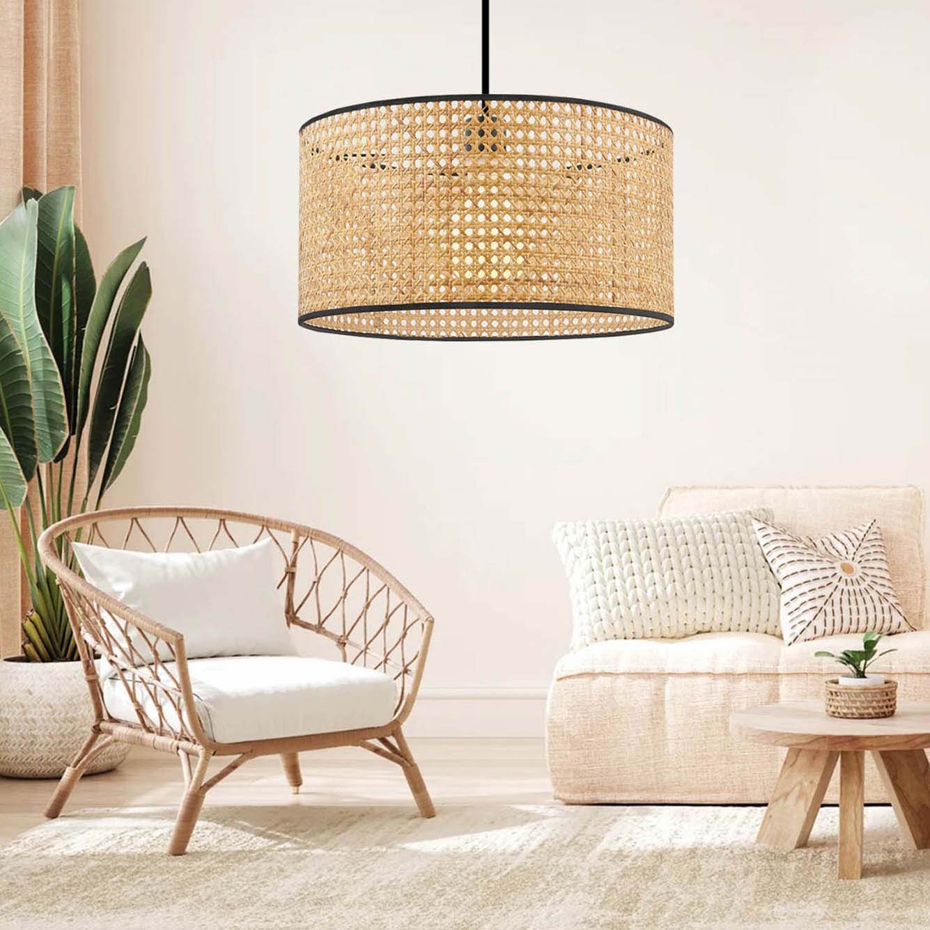 Hazeran Rattan Sarkıt Bej (38x21x70 cm)