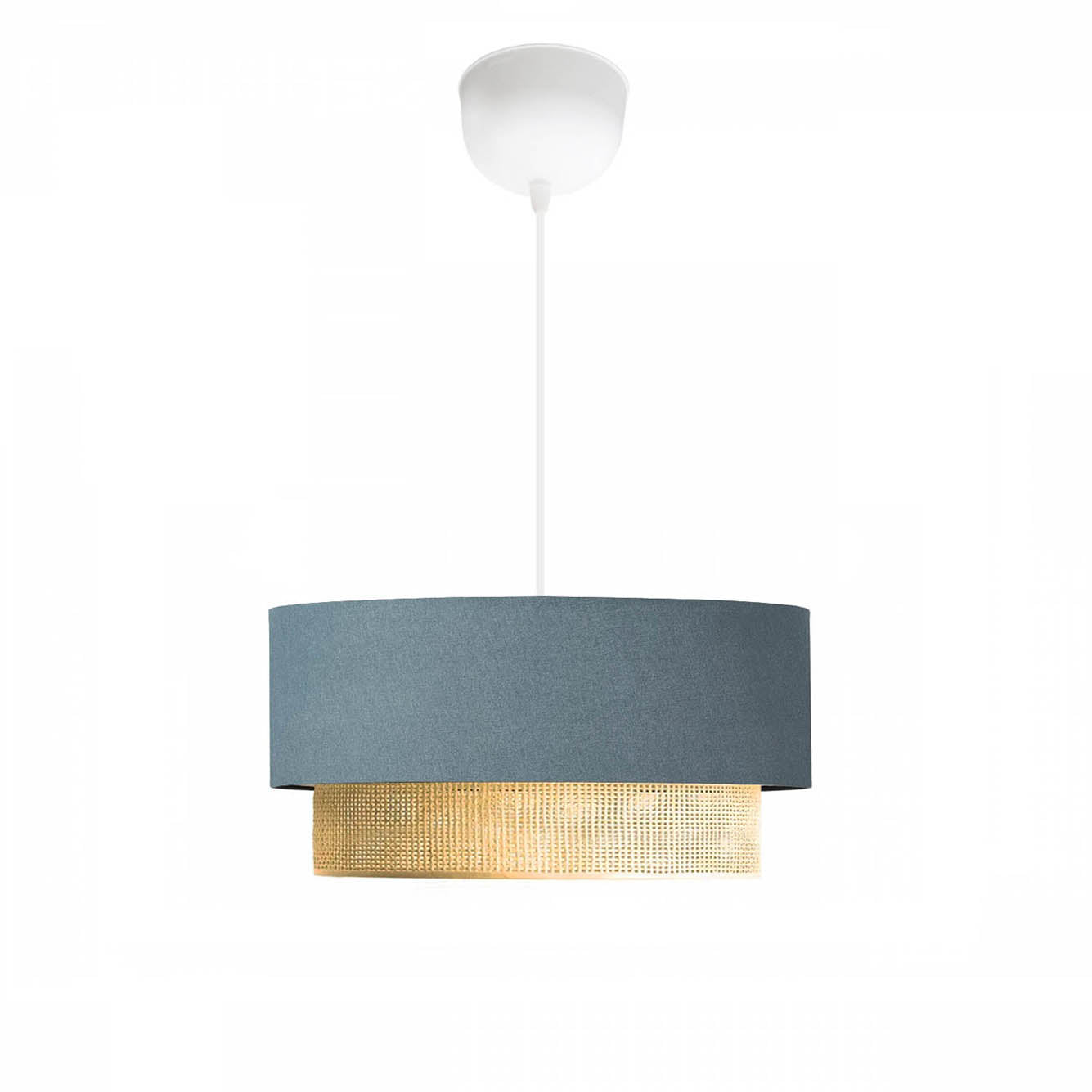 Bohem Serisi Kumaş Sarkıt Avize Gri (30x15x60 cm) - MAVİ - 30x15x60 cm - 2