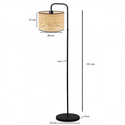 Hazeren Rattan Urban Lambader (28x21x151 cm) - 3
