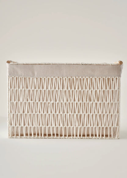 Sand Organizer Hasır Sepet Beyaz (57x36x37 cm) - 62x42x42 cm - BEYAZ - 2