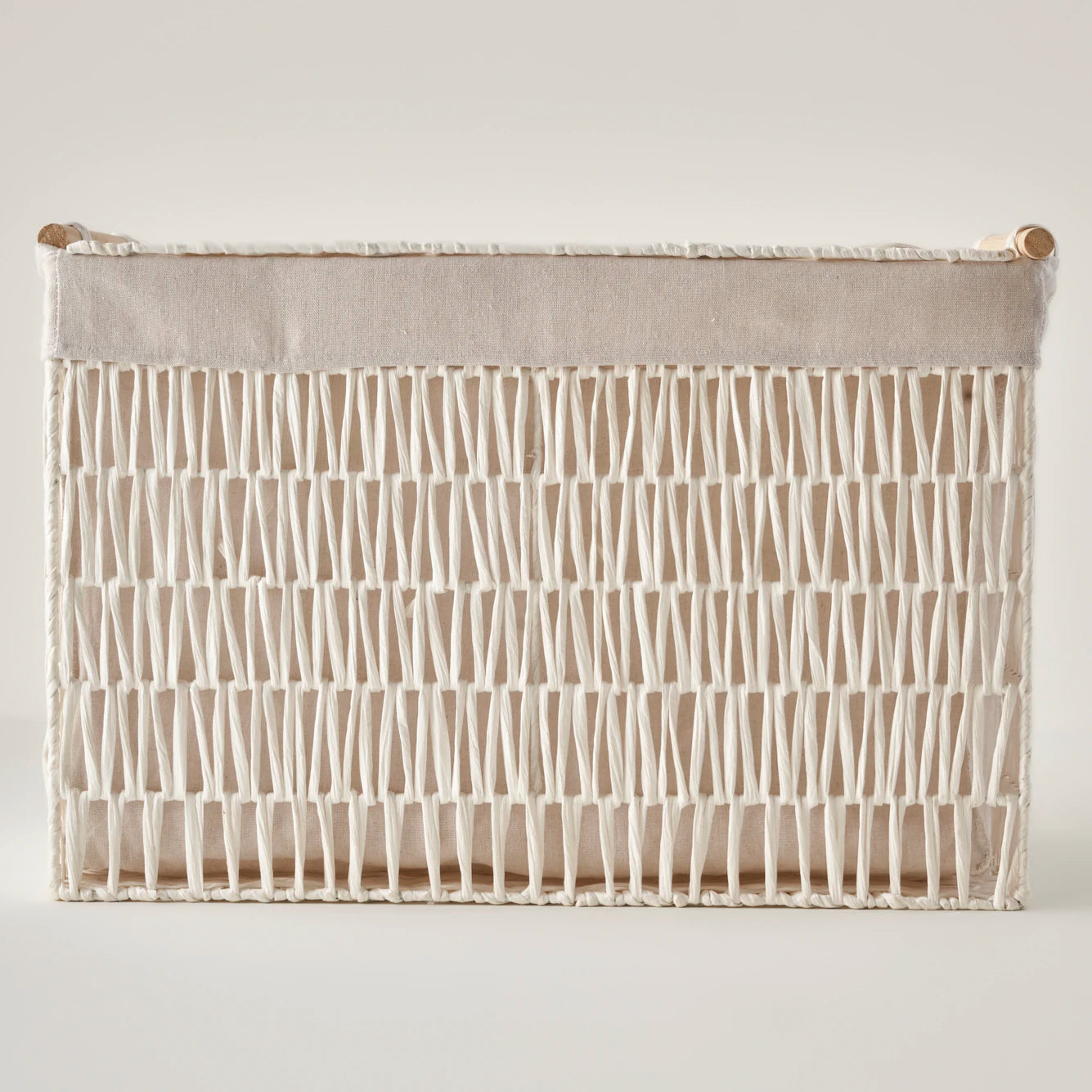 Sand Organizer Hasır Sepet Beyaz (57x36x37 cm)