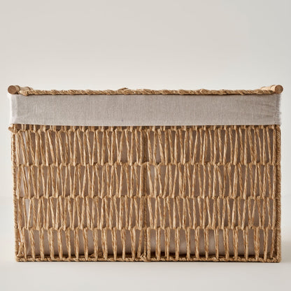 Sand Organizer Hasır Sepet Beyaz (57x36x37 cm)