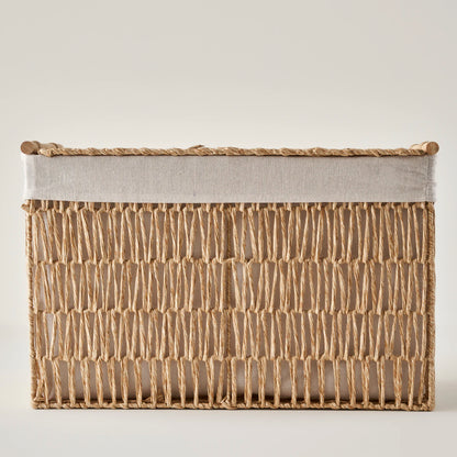 Sand Organizer Hasır Sepet Beyaz (57x36x37 cm)