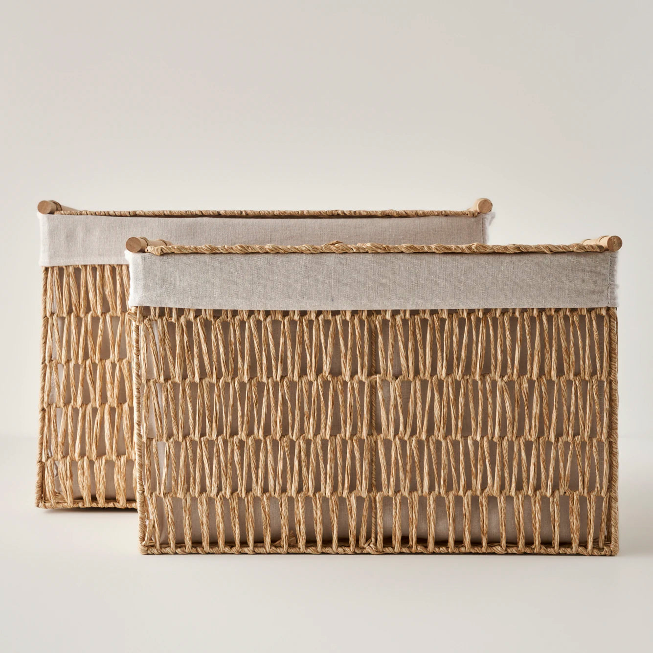Sand Organizer Hasır Sepet Beyaz (57x36x37 cm) - 57x36x37 cm - NATUREL - 5