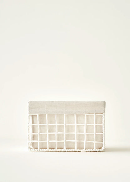 Sand Organizer Hasır Sepet Beyaz (30x22x19 cm)
