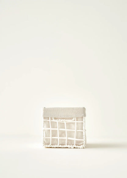 Sand Organizer Hasır Sepet Beyaz (26x18x16 cm)