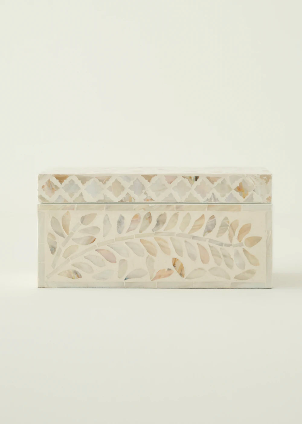 Pearl Dikörtgen Kutu Bej (25x16x12 cm)