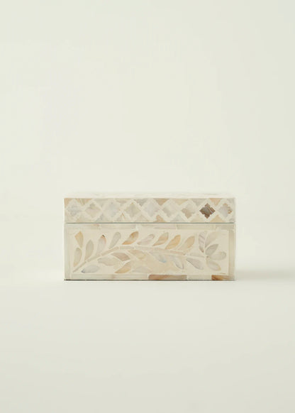 Pearl Dikdörtgen Kutu Bej (21x12x10 cm)