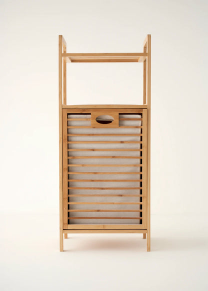 Sierra Bambu 2 Raflı Çamaşır Sepeti Naturel (95x40x30 cm)