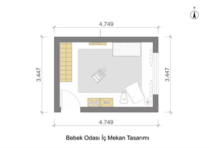 Bebek Odası  İç Mekan Tasarım Hizmeti