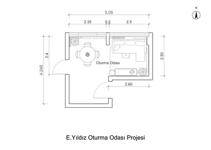 E.Y. Oturma Odası Tasarım Projesi